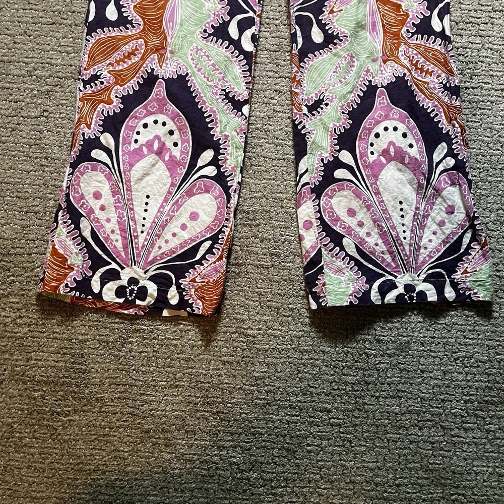 ZARA Wide Leg Paisley Print Pants Women's Size Medium High Rise‎ Flare Boho - Picture 4 of 15